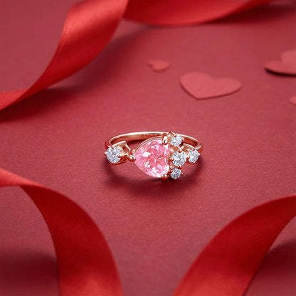Rose Gold Heart Beat Ring