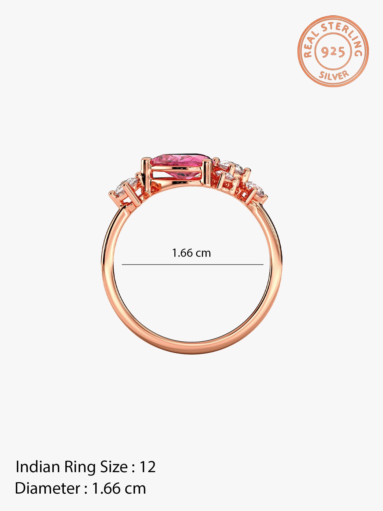 Rose Gold Heart Beat Ring