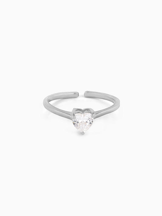 Silver Heart's Paradise Ring