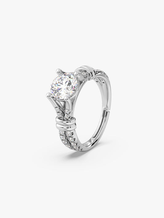 Silver Zircon Studded Ring