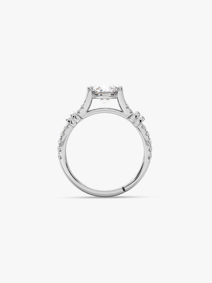 Silver Zircon Studded Ring