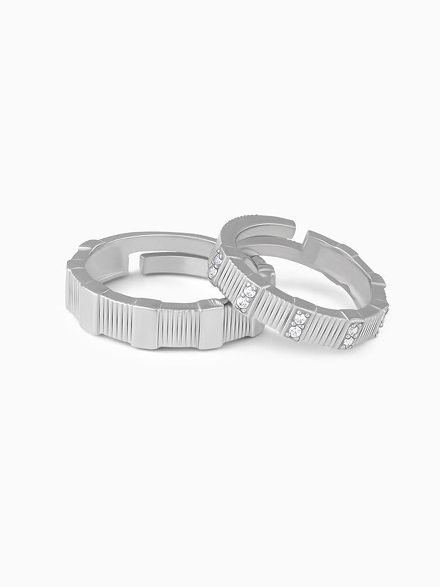 Silver Fair Love Couple Rings