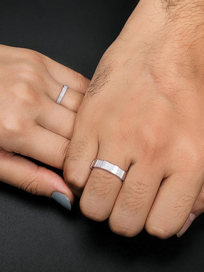 Silver Fair Love Couple Rings