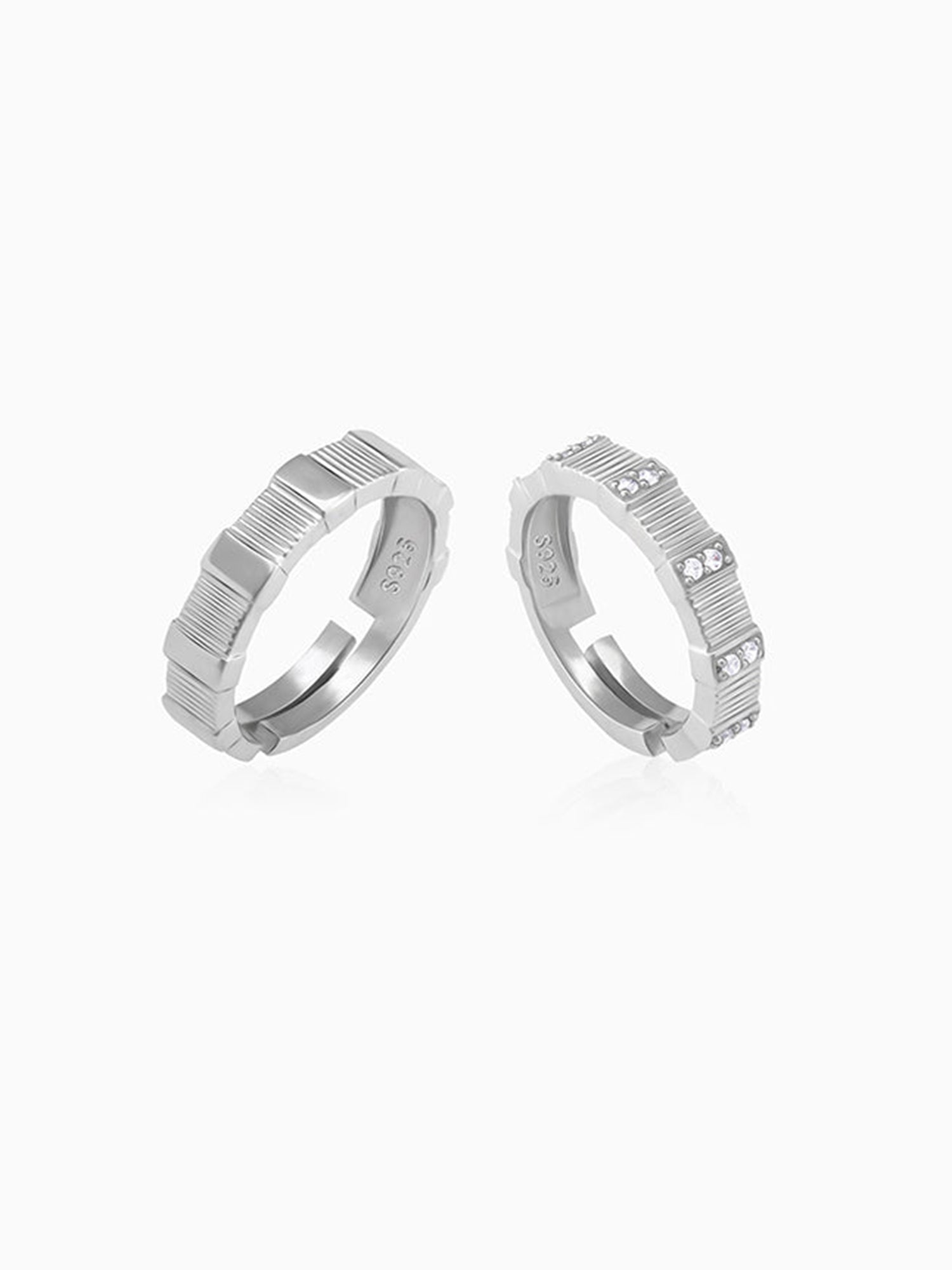 Silver Fair Love Couple Rings