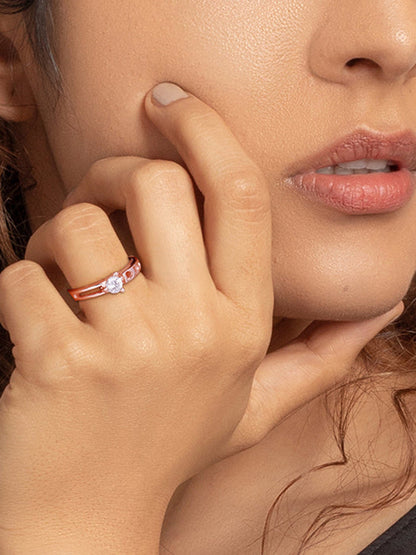 Rose Gold Zircon Bliss Ring