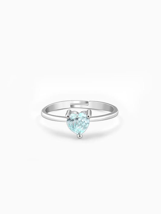 Silver Stereo Hearts Ring