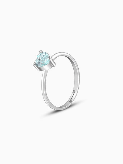 Silver Stereo Hearts Ring