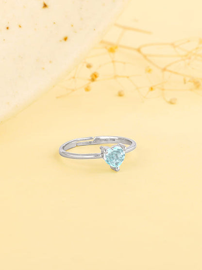 Silver Stereo Hearts Ring