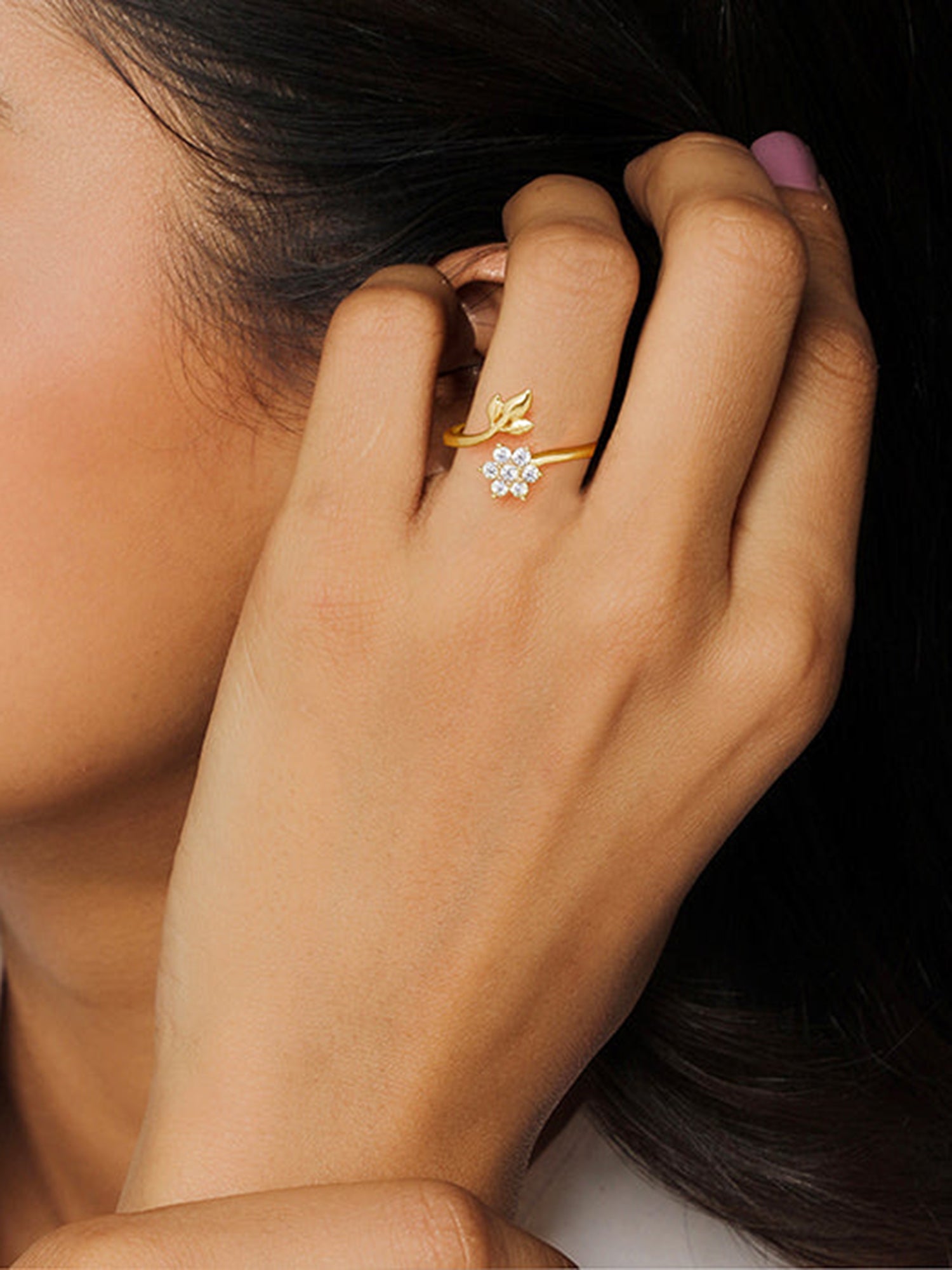 Golden Flower Girl Ring