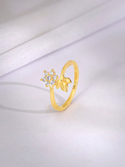 Golden Flower Girl Ring