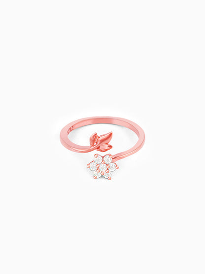 Rose Gold Floral Chic Ring