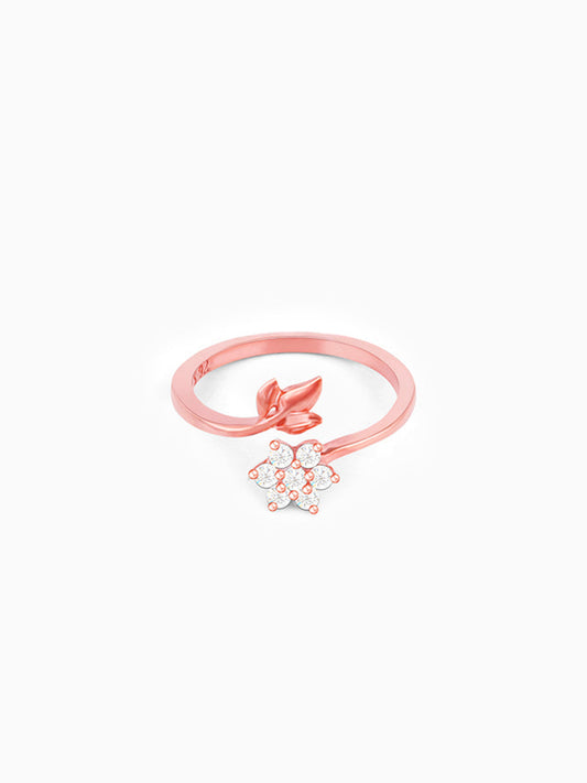 Rose Gold Floral Chic Ring