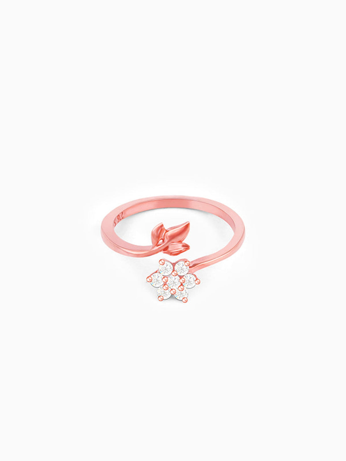 Rose Gold Floral Chic Ring