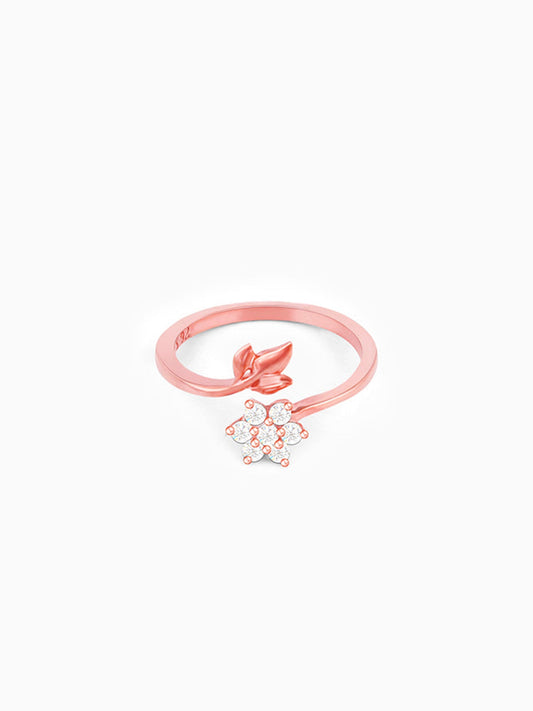 Rose Gold Floral Chic Ring