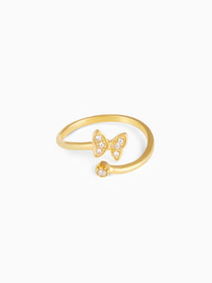 Golden Butterfly Bow Ring