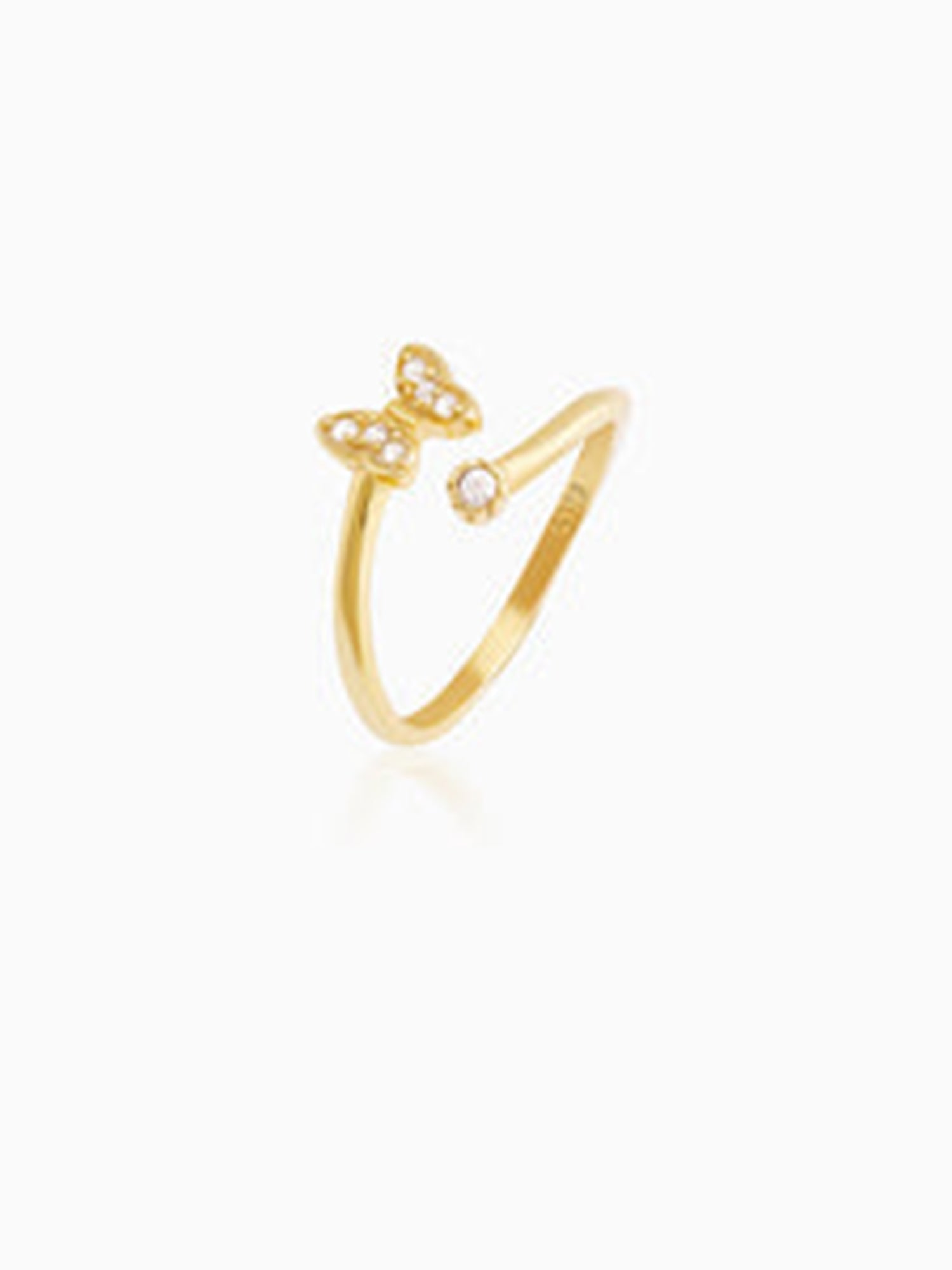 Golden Butterfly Bow Ring