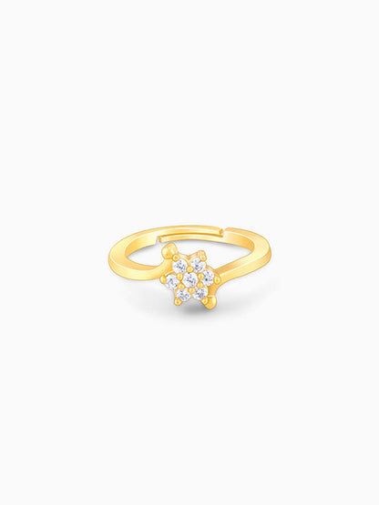 Golden Snowflake Ring