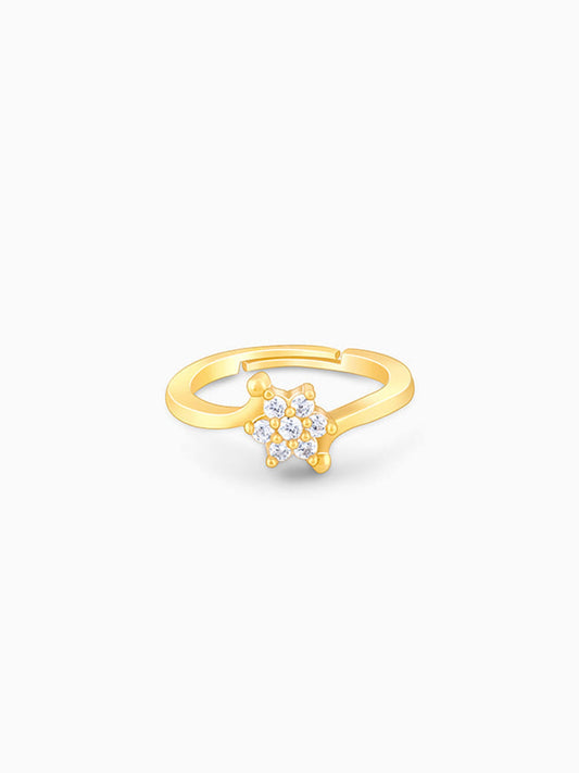 Golden Snowflake Ring