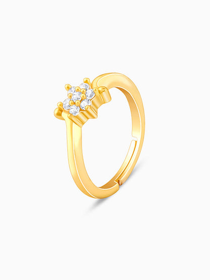 Golden Snowflake Ring