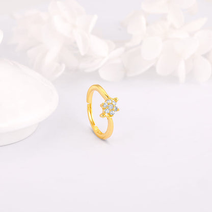 Golden Snowflake Ring