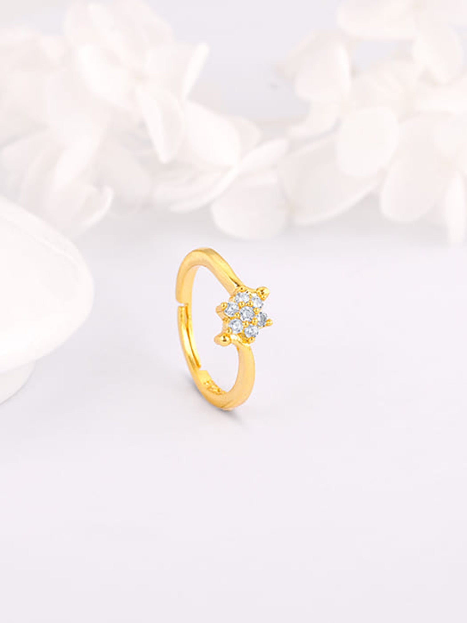 Golden Snowflake Ring