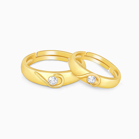 Golden Superstar Couple Rings