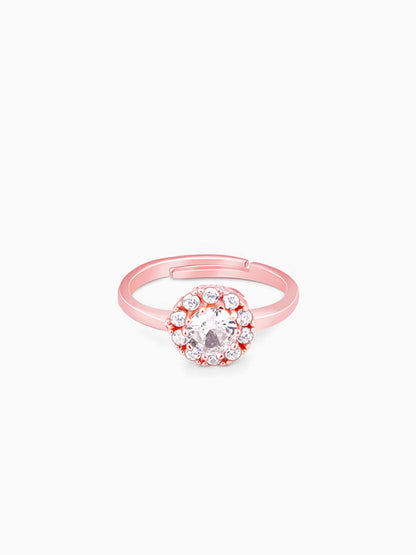 Rose Gold Solitaire Spin Ring