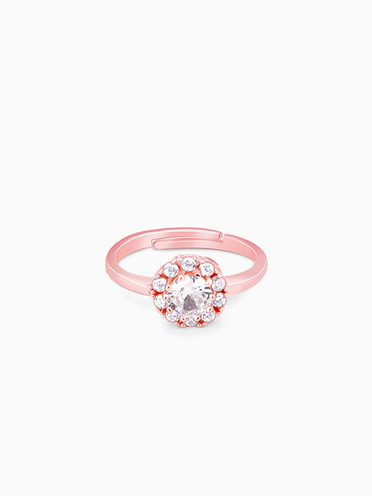 Rose Gold Solitaire Spin Ring