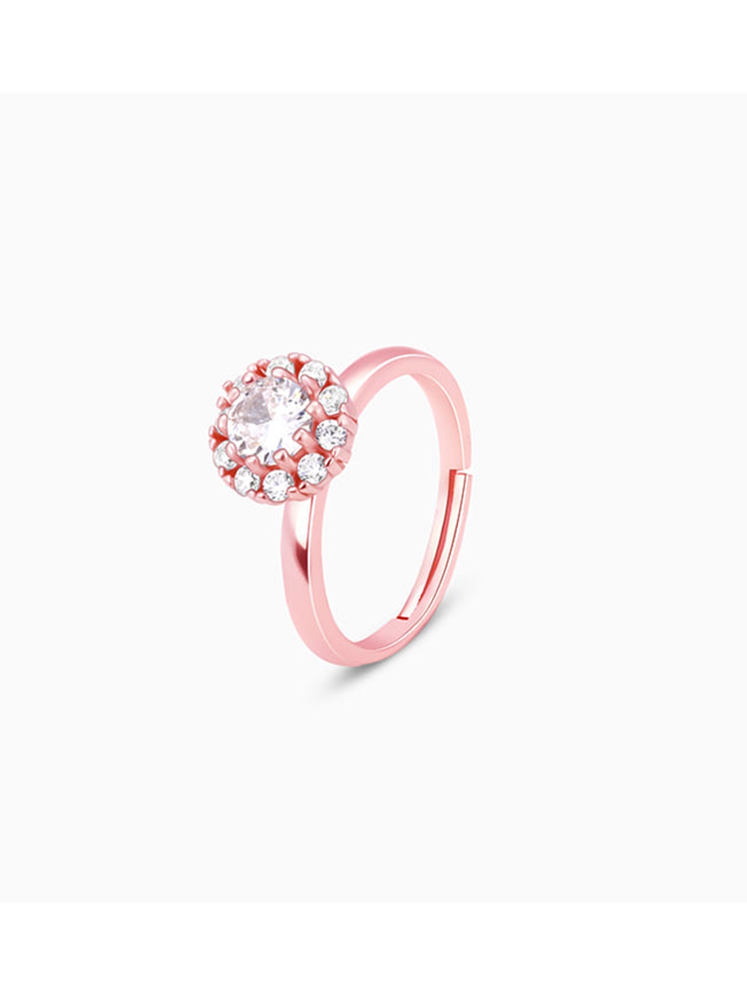 Rose Gold Solitaire Spin Ring