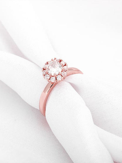 Rose Gold Solitaire Spin Ring