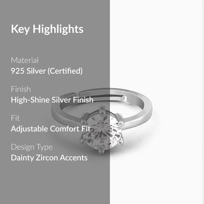 Kriti Sanon Silver Zircon Vintage Ring