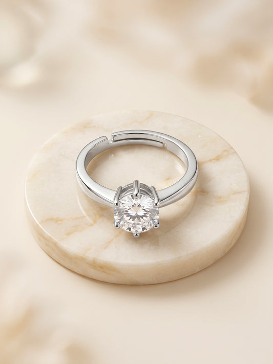 Kriti Sanon Silver Zircon Vintage Ring