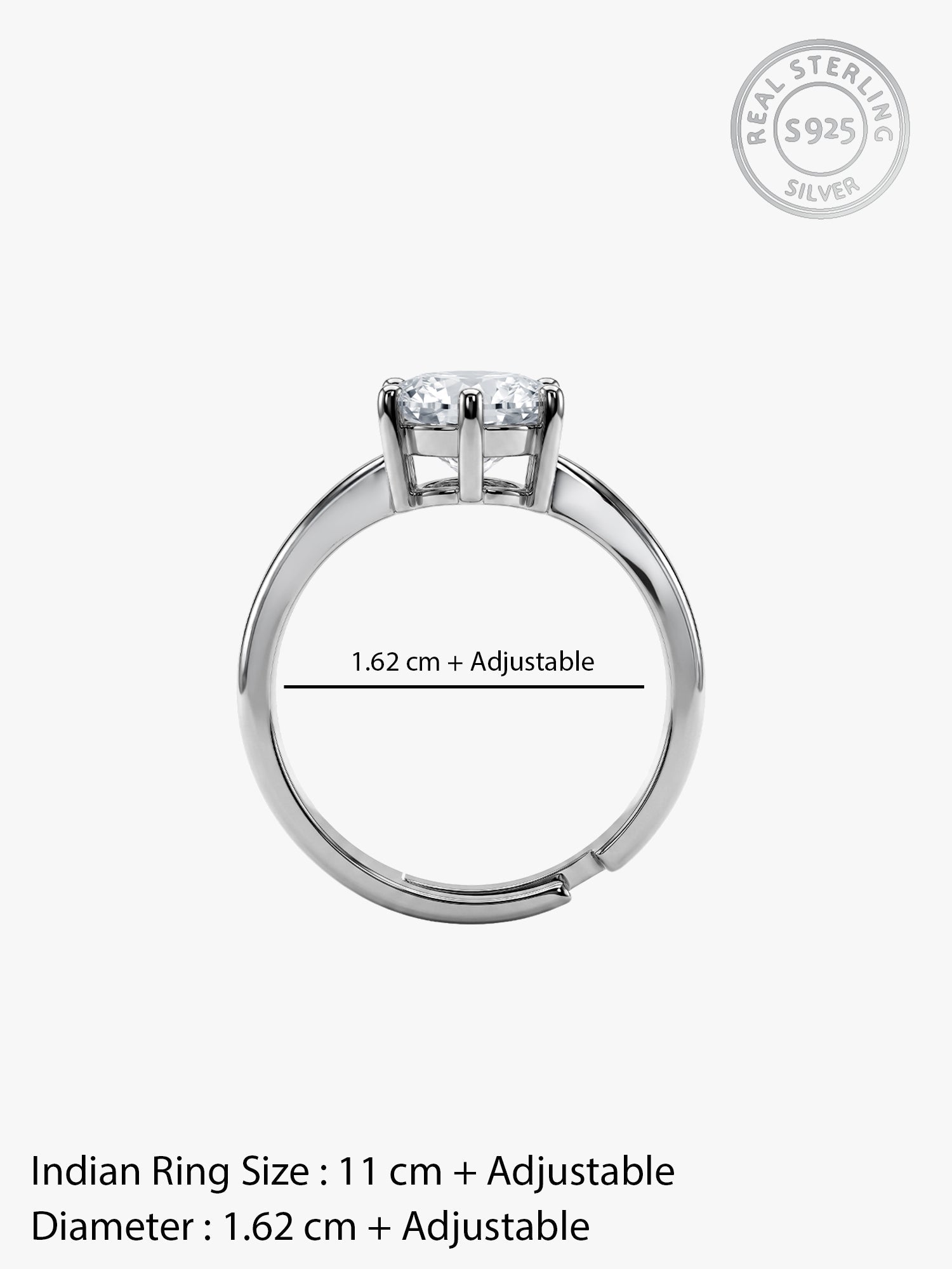 Kriti Sanon Silver Zircon Vintage Ring