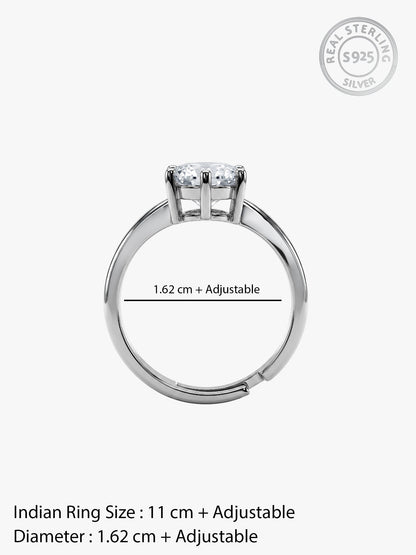 Kriti Sanon Silver Zircon Vintage Ring