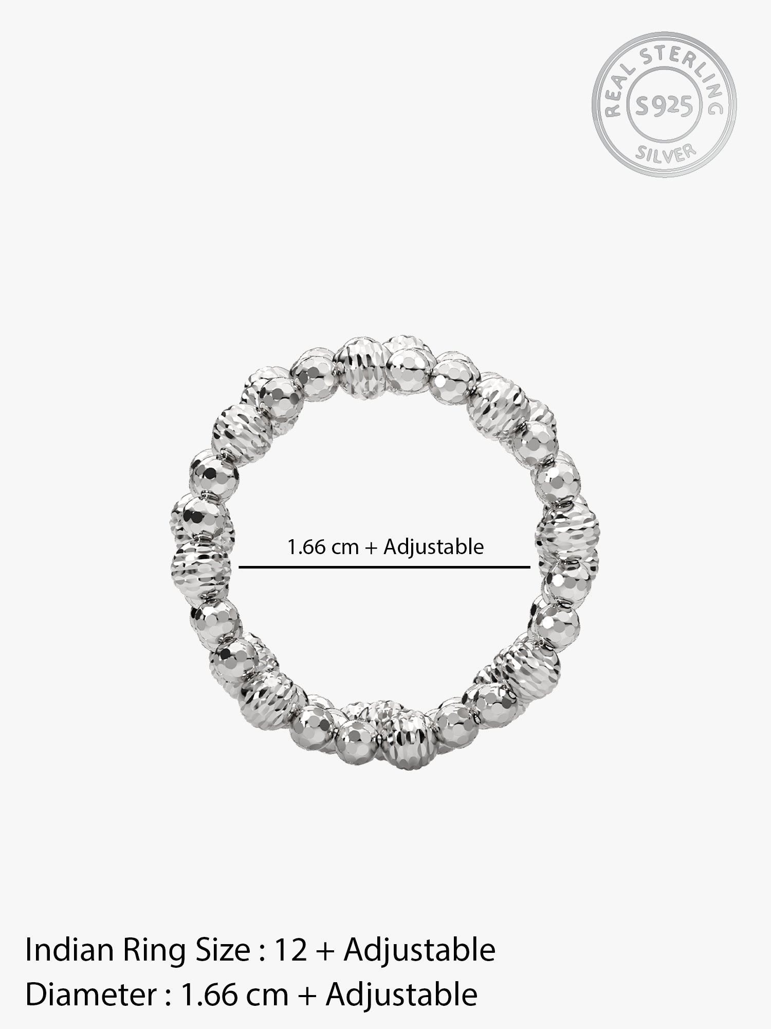 Silver Glitter Ring
