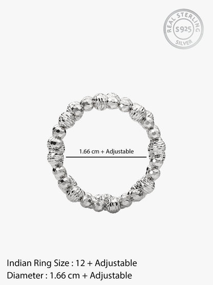 Silver Glitter Ring