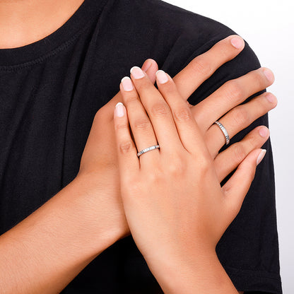 Buy Silver Timeless Couple Bands at Best Price