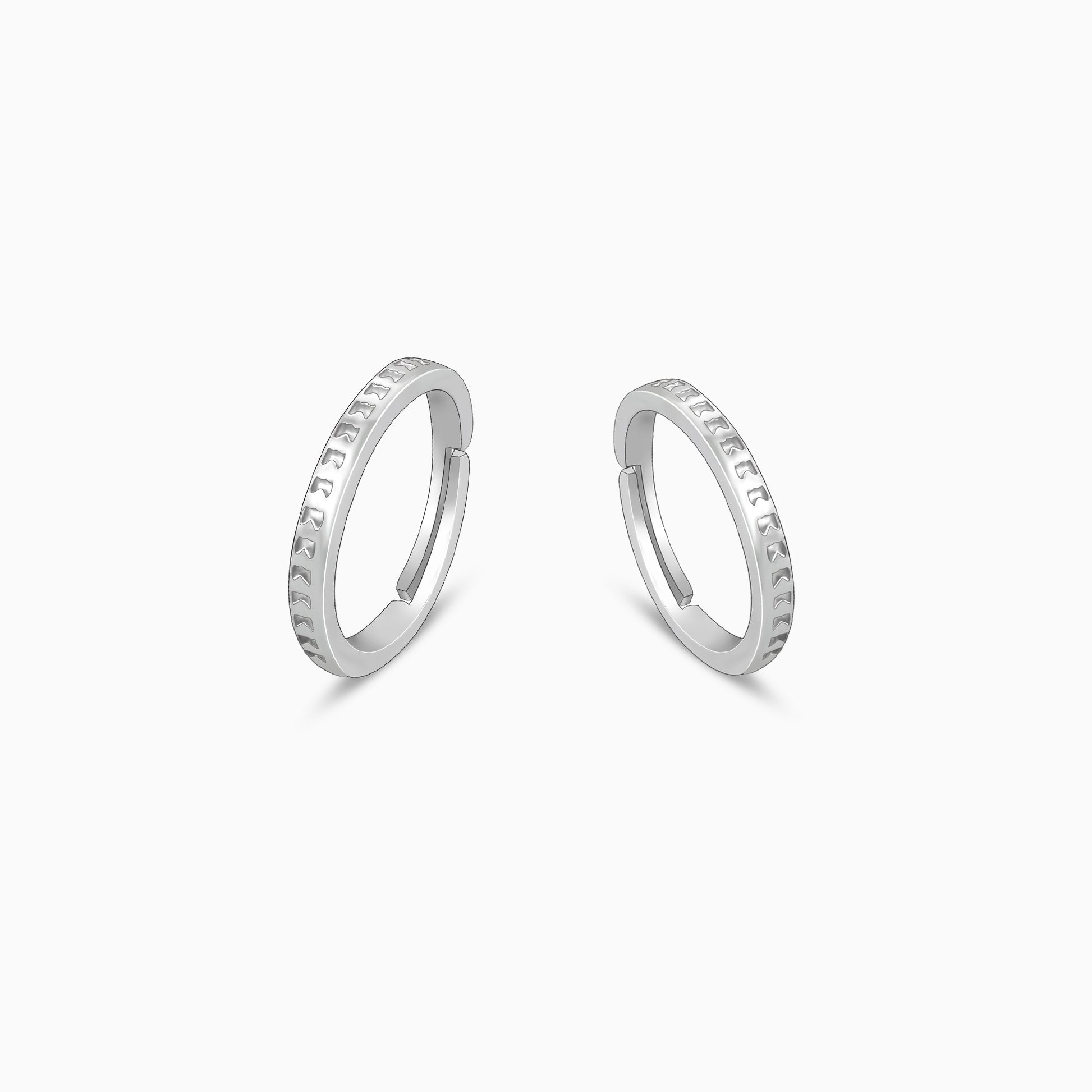 Buy Silver Timeless Couple Bands at Best Price
