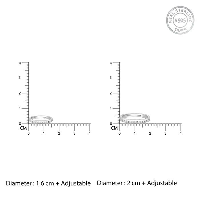 Buy Silver Timeless Couple Bands at Best Price