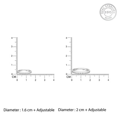 Buy Silver Timeless Couple Bands at Best Price