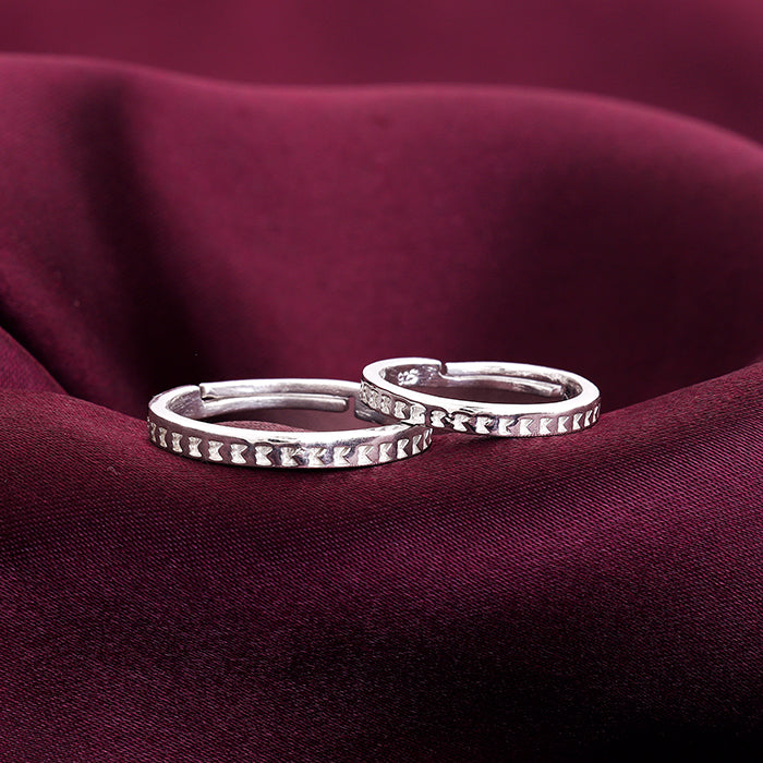 Buy Silver Timeless Couple Bands at Best Price