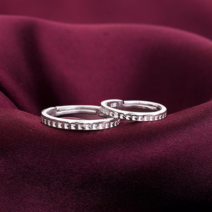 Buy Silver Timeless Couple Bands at Best Price