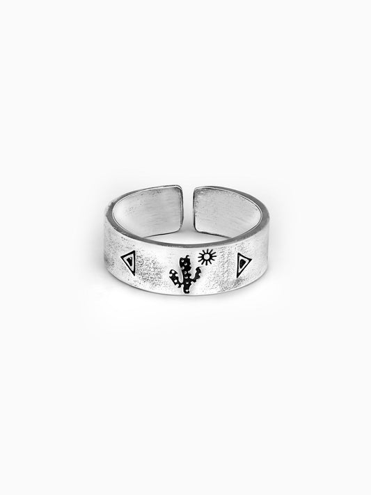 Aditya Roy Kapur Oxidised Silver Archaic Ring