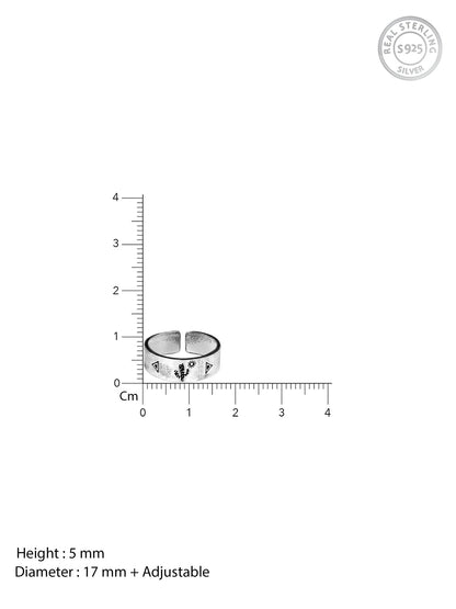 Aditya Roy Kapur Oxidised Silver Archaic Ring