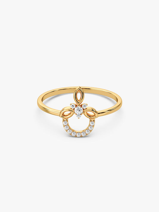 Golden Adoring Floral Ring