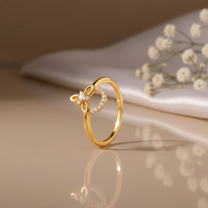 Golden Adoring Floral Ring