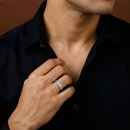 Silver Architect Band For Him (Size 17)