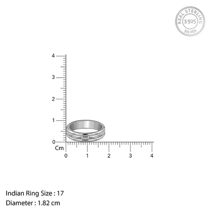 Silver Architect Band For Him (Size 17)