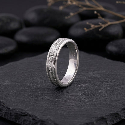 Silver Architect Band For Him (Size 17)