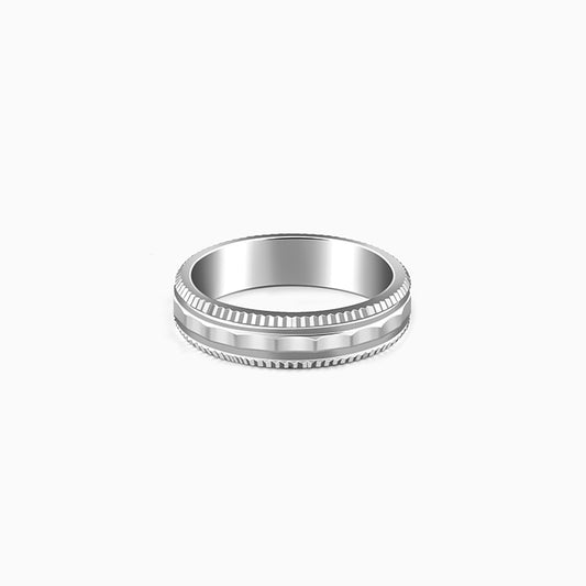 Silver Eterna Edge Band For Him (Size 20)